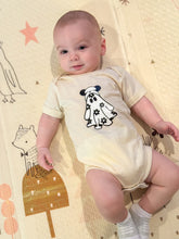 Load image into Gallery viewer, Mickey Mouse Ghost Baby Onesie / natural