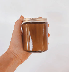 Northern Nights 8 oz coconut wax amber jar candle