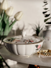 Load image into Gallery viewer, Lidded Trinket Box, Hathaway Rose Pattern - 1980s English Bone China