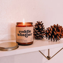 Load image into Gallery viewer, Cuddle Weather (seasonal) 8 oz coconut candle Fall candle