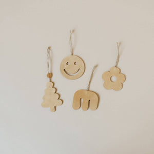 Smiley face Leather Ornament