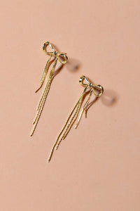 Disco Bow Stud - 18k Gold Plated