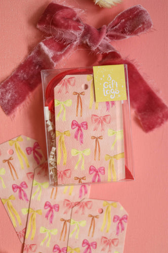 Ribbons, Bows gift tag set