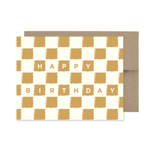 Checker Birthday - Card