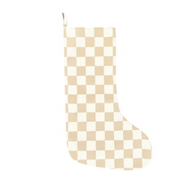 Load image into Gallery viewer, stocking: Checkered Taupe