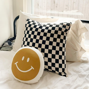 Black Checkered Pillow