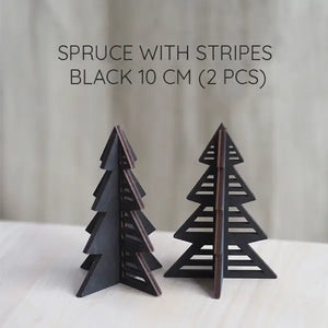 Christmas tree 2 pcs - Medium with stripes (10 cm)